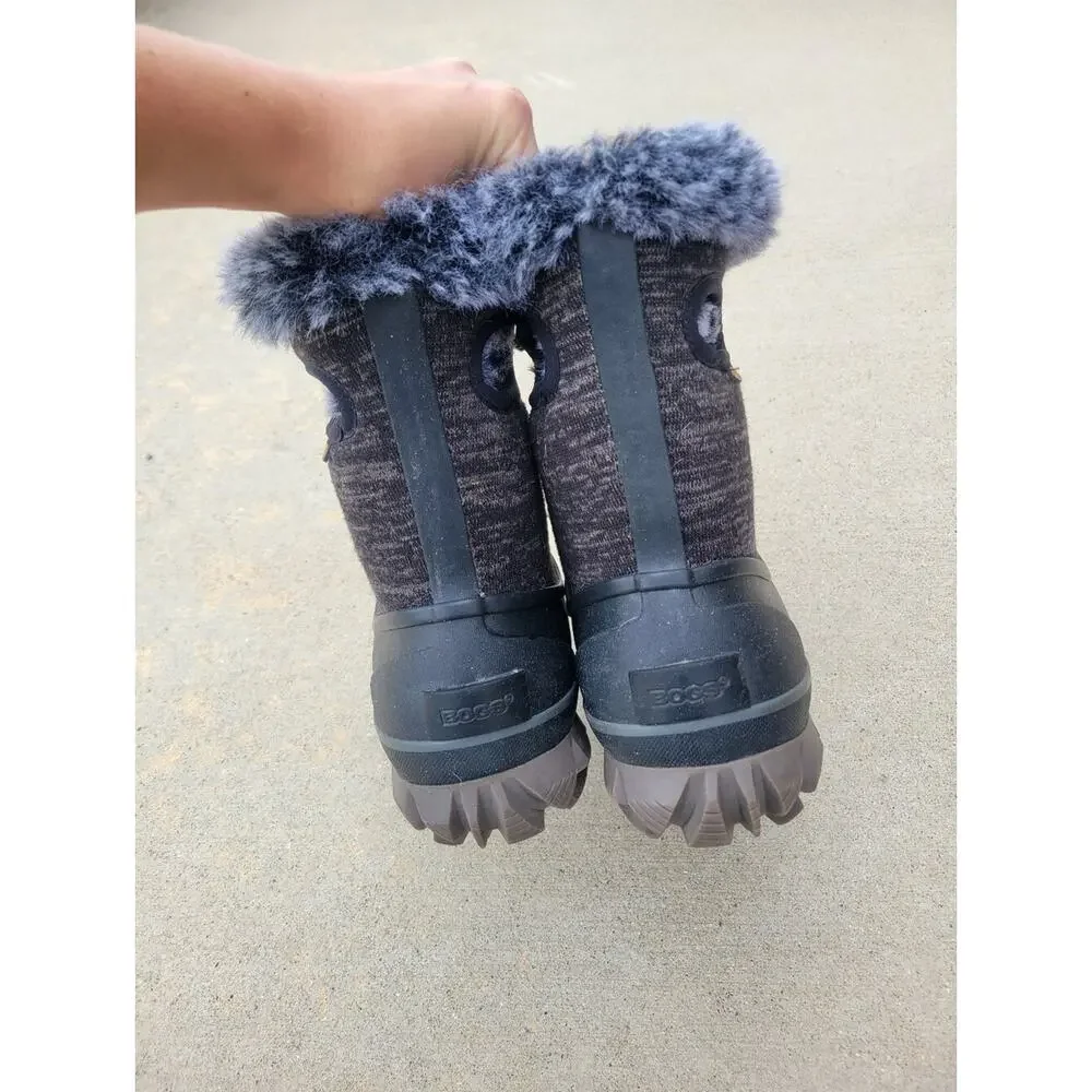 Bogs Arcata Knit Women's Waterproof Snow Boots Black Size 10